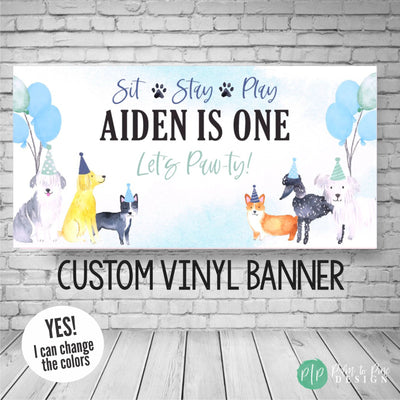 Puppy Birthday Banner