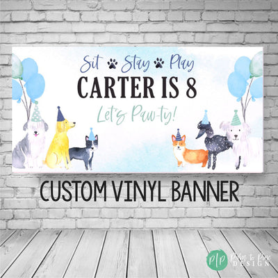 Puppy Birthday Banner