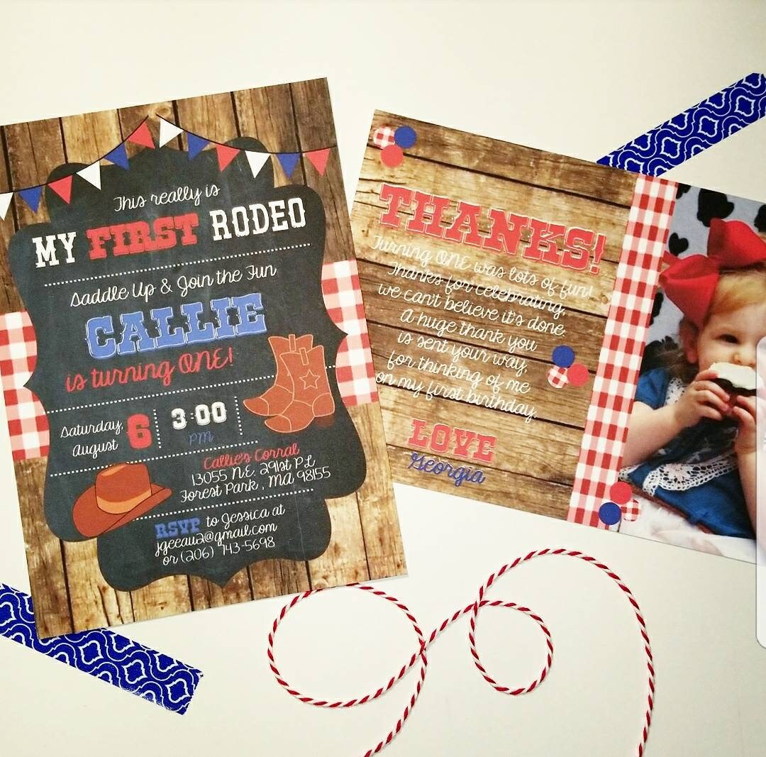 Cowboy birthday invitation