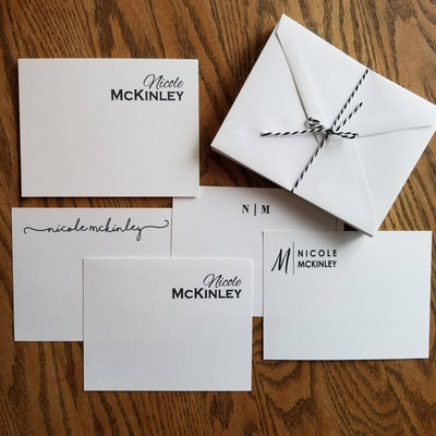 Monochrome Name Stationery