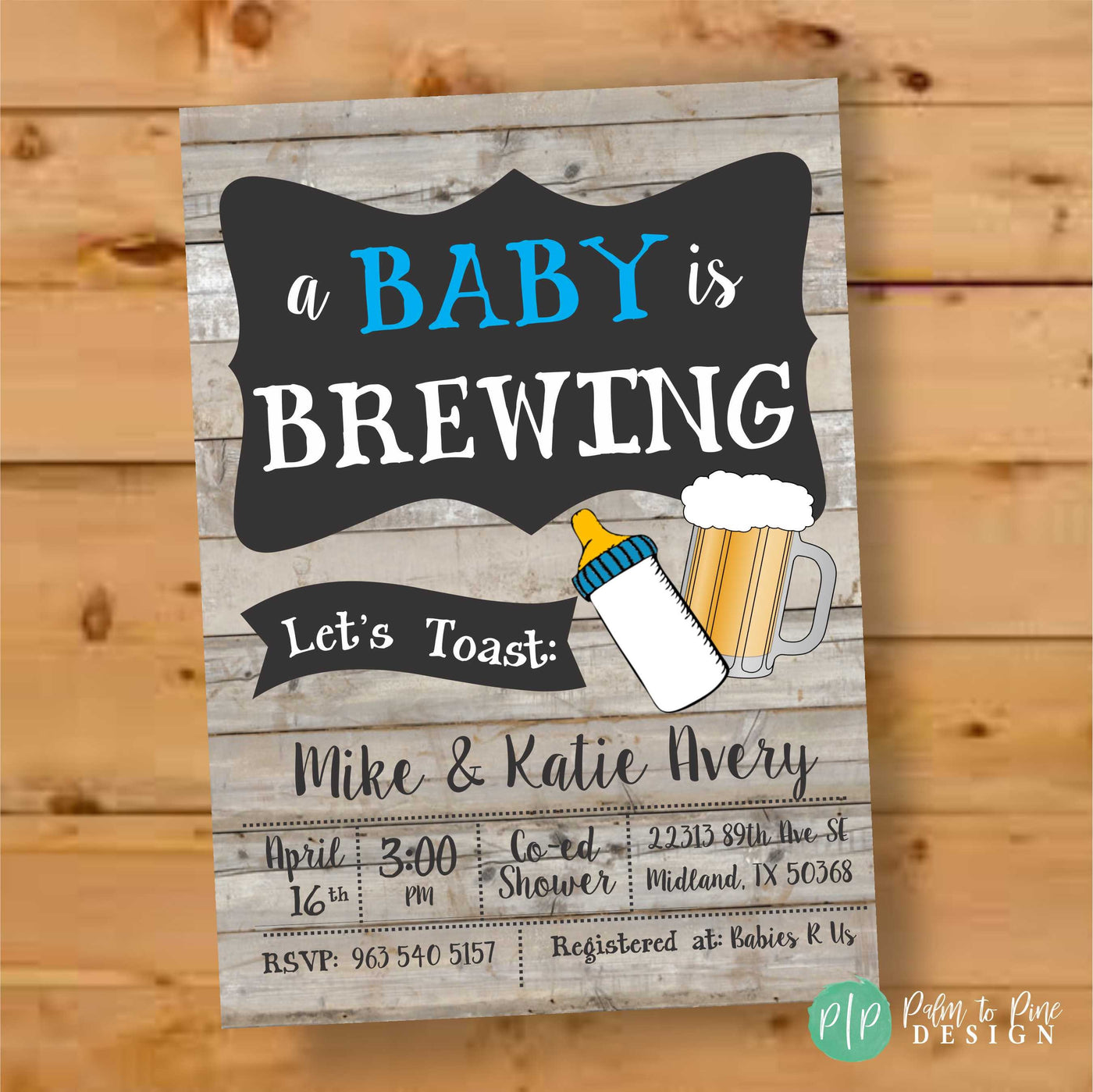 A Baby is Brewing Invitation