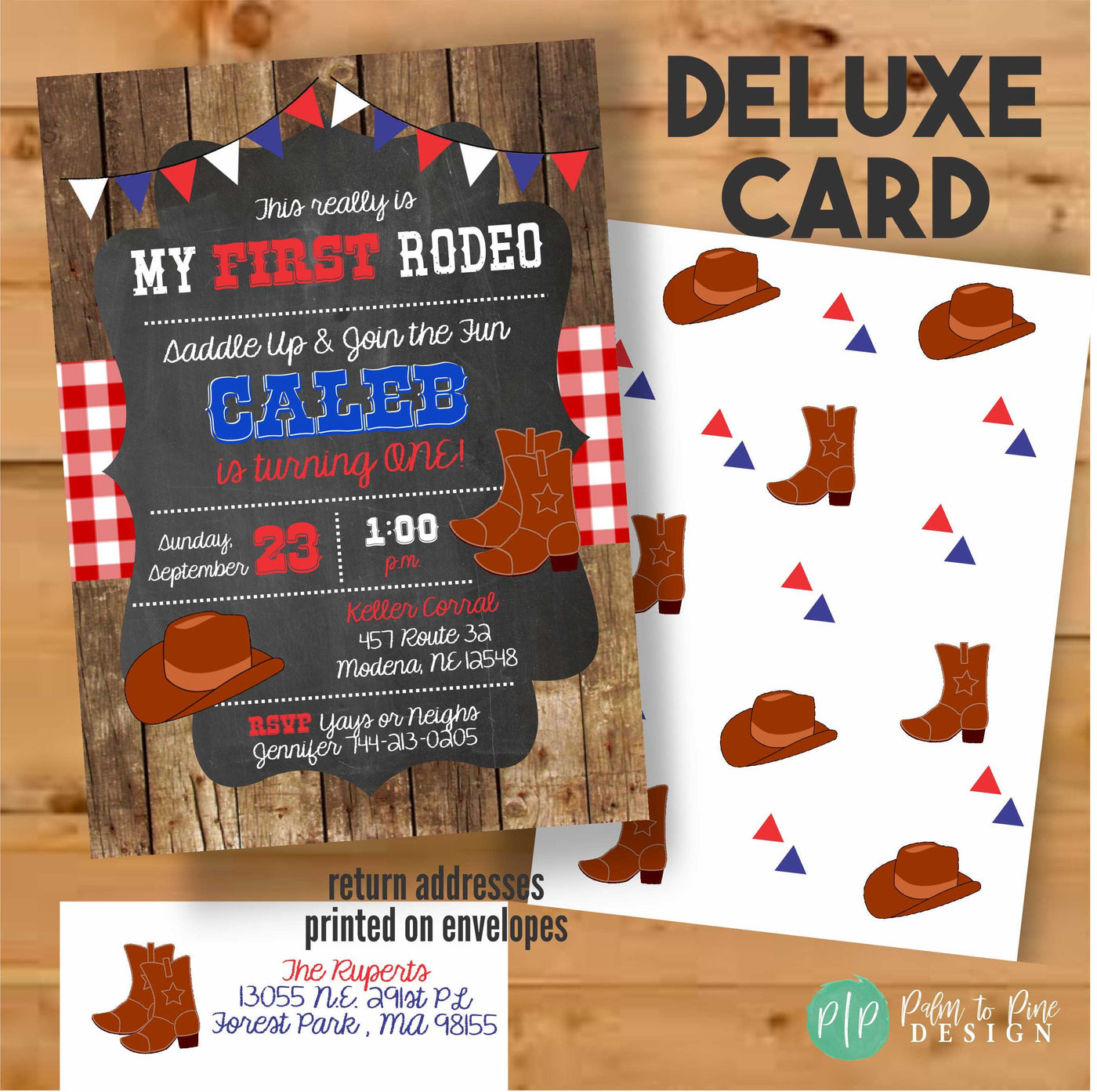 Cowboy birthday invitation