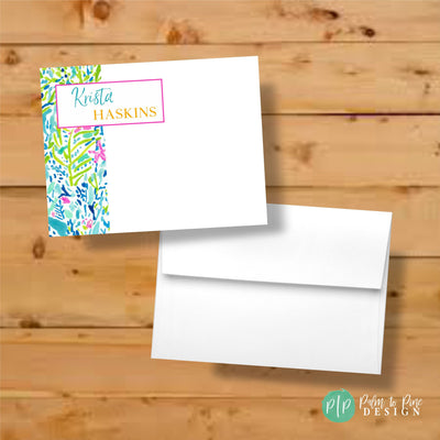 Tropical Print Personalized Stationery