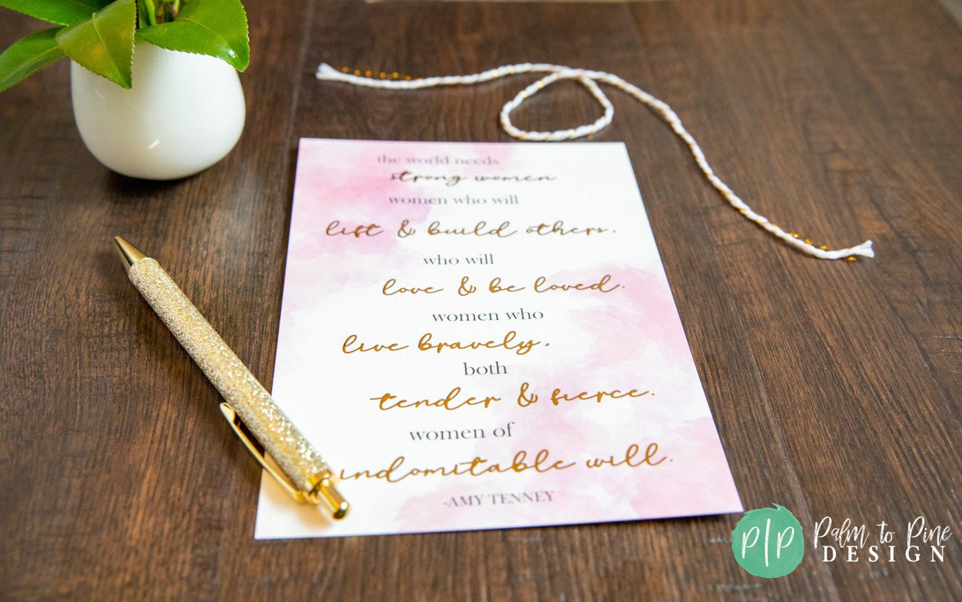 Gold Foil Quote