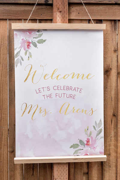 Floral Bridal shower Banner