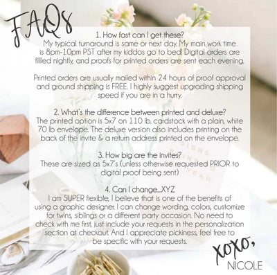 Cowboy birthday invitation