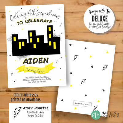 Superhero Birthday Invite, Superhero Birthday Invitation, Superhero Invitation, Superhero Invitation Printable, Superhero Party Invite, Boy