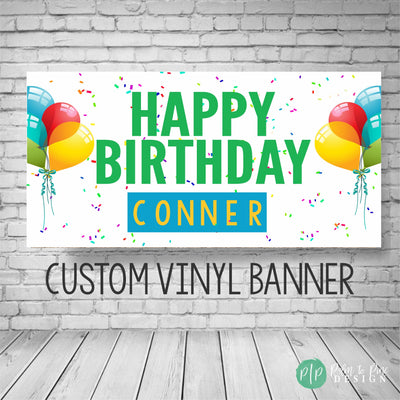 Happy birthday banner personalized