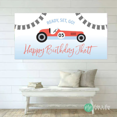Racecar Birthday Banner