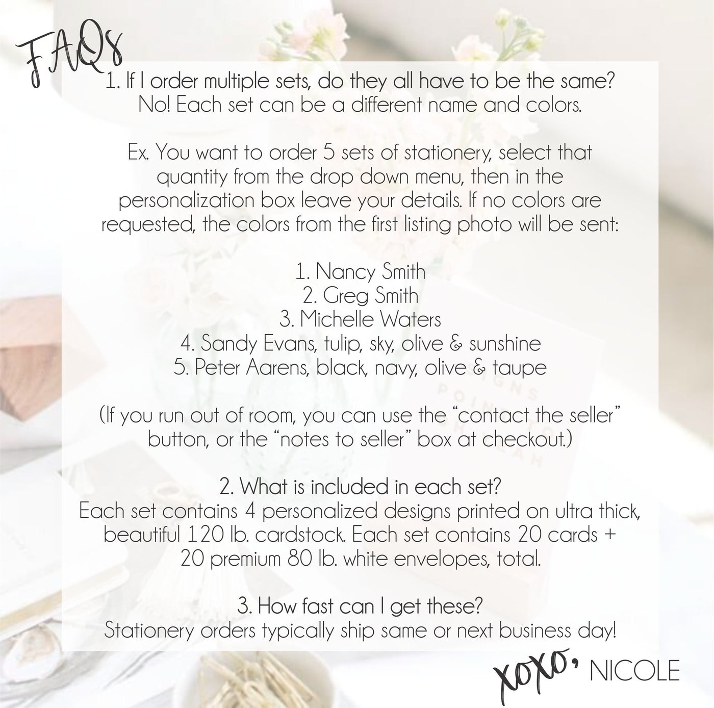 Monochrome Name Stationery