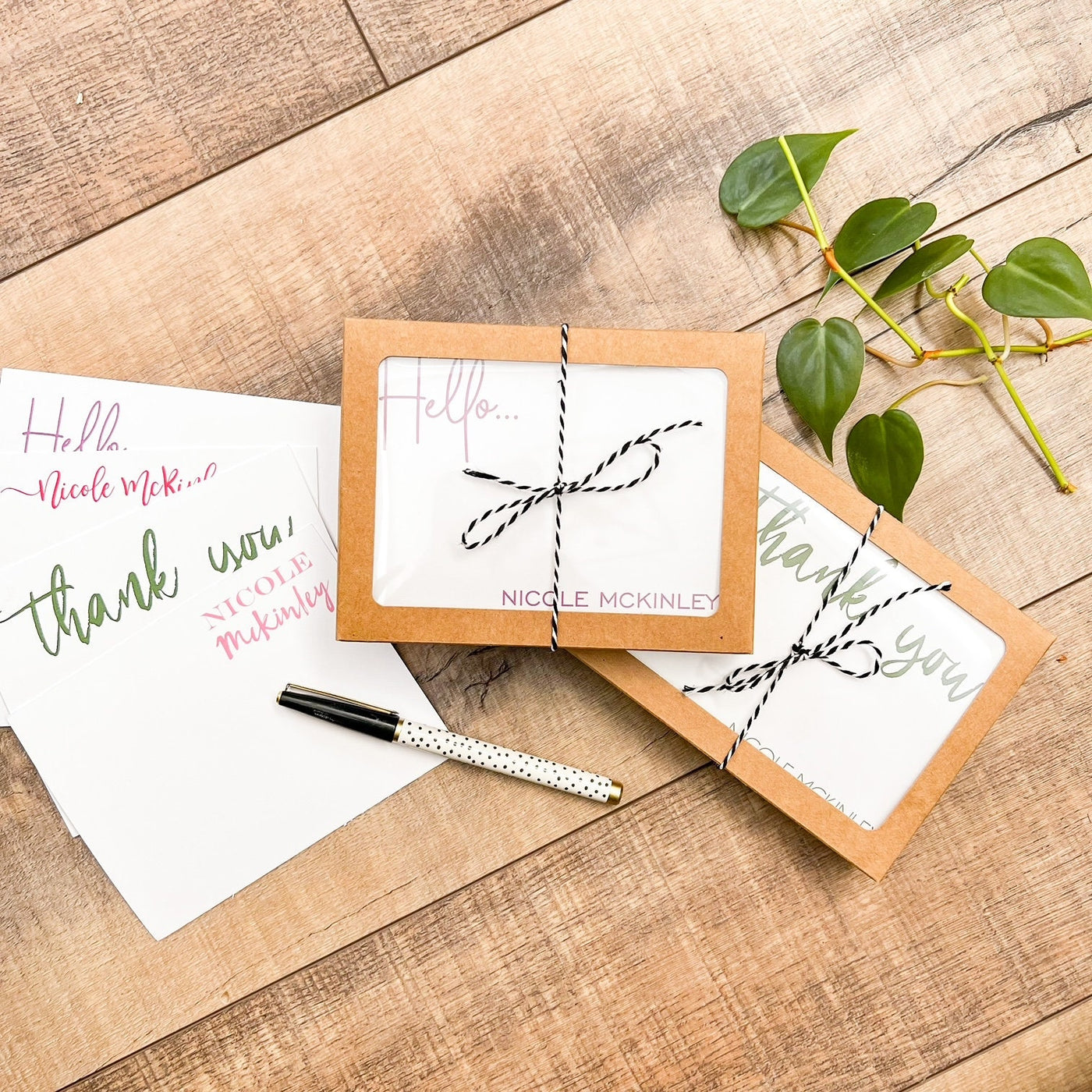 custom stationery set with gift boxes and multiple stationery designs