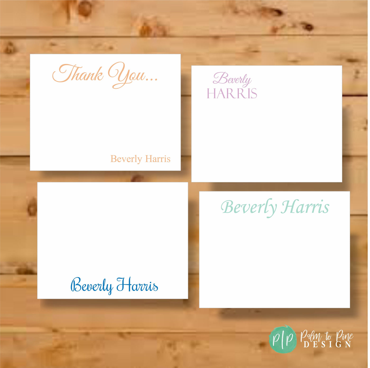 personalized stationery set with 4 custom designs