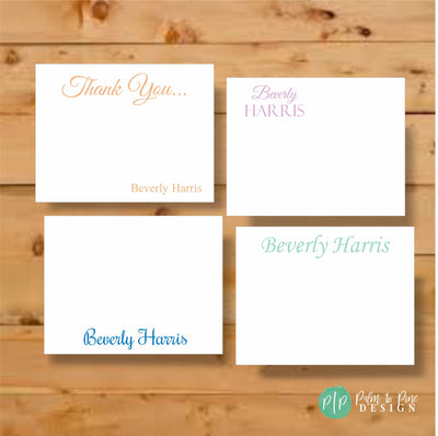 personalized stationery set with 4 custom designs