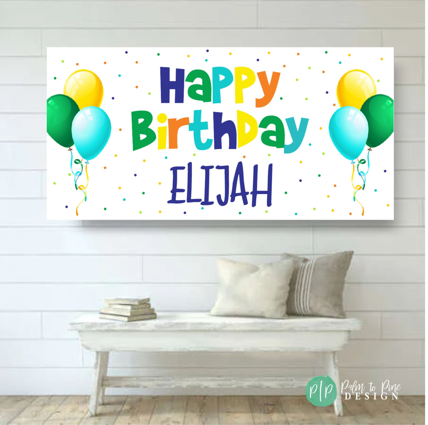 Happy Birthday Personalized Boys Banner