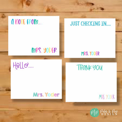 rainbow stationery set for teacher gifts