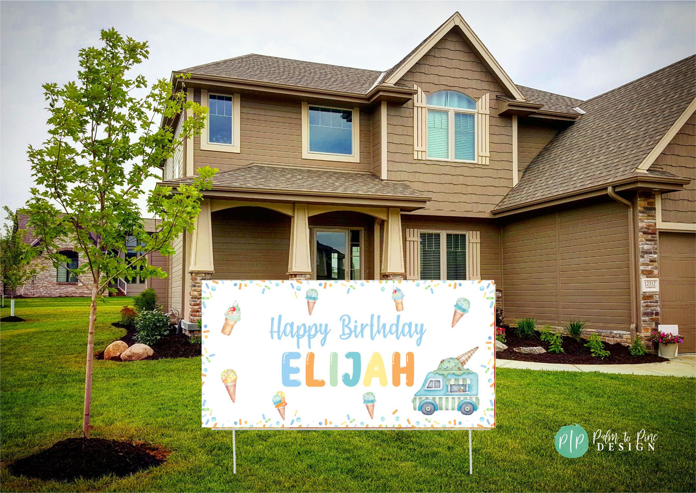 Ice Cream Boys Birthday Banner, Ice Cream Party, Personalized Ice Cream Birthday Sign, Ice Cream birthday party decor, Ice Cream Birthday