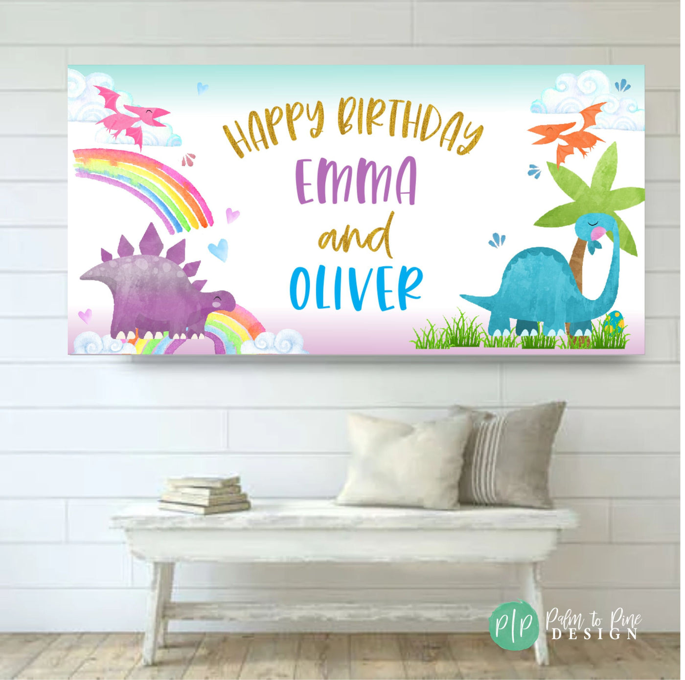 sibling dino party decorations