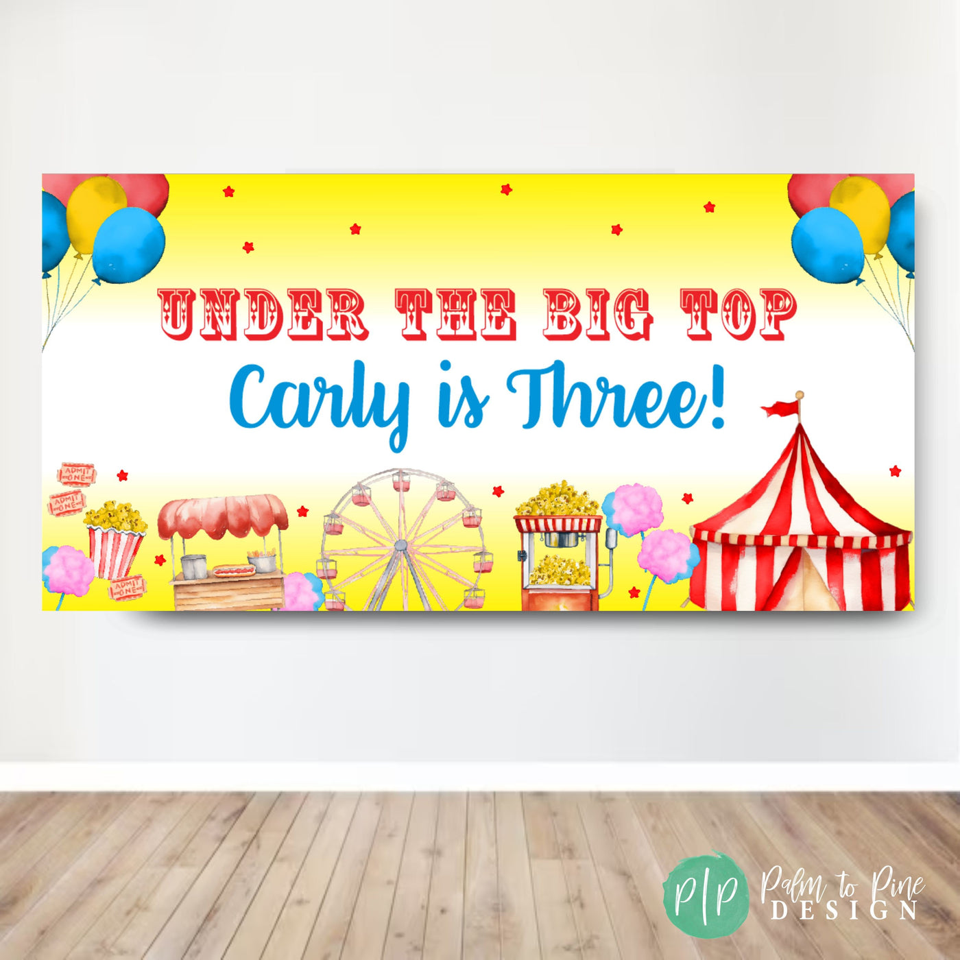 Under the Big Top Circus Party, Custom Circus Backdrop, Carnival Birthday Party Banner, Circus Party Birthday Decor, The Greatest Show Sign