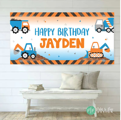 Construction Birthday Banner
