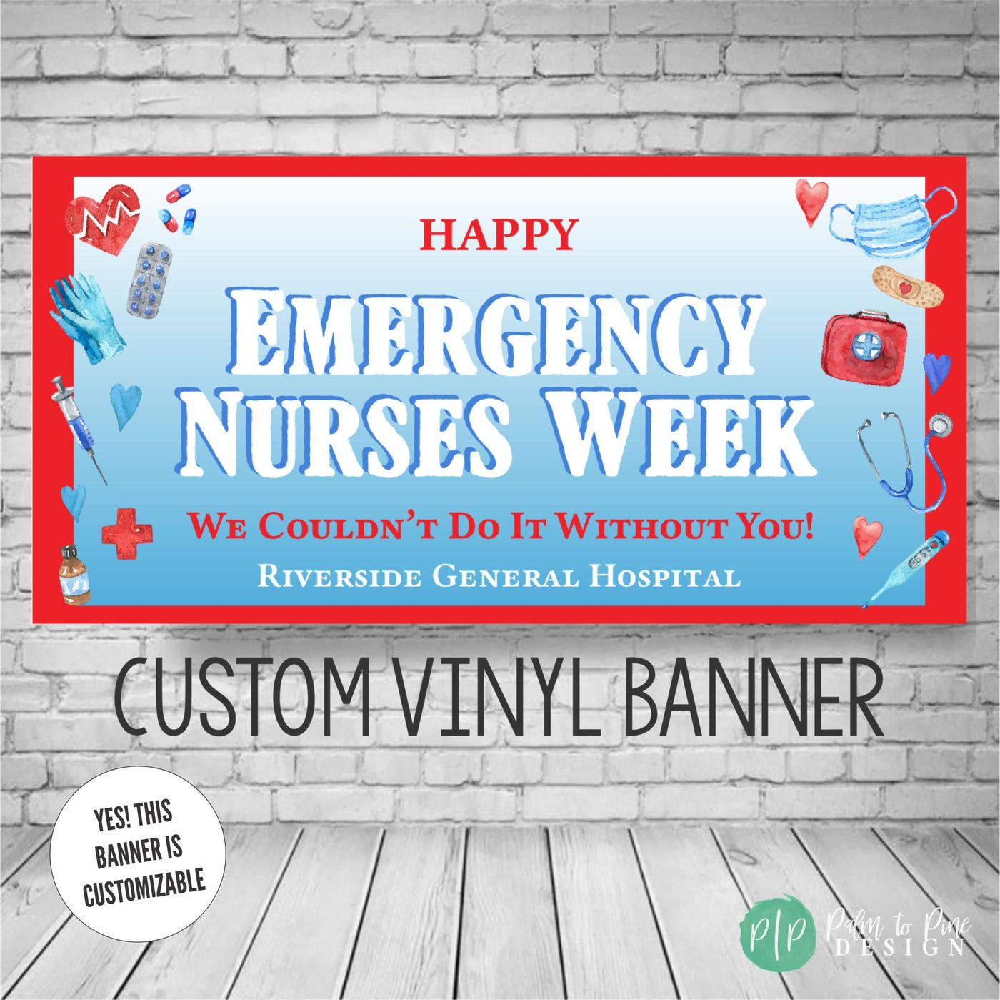 National Emergency Nurses Week Appreciation Banner for hospital or medical center