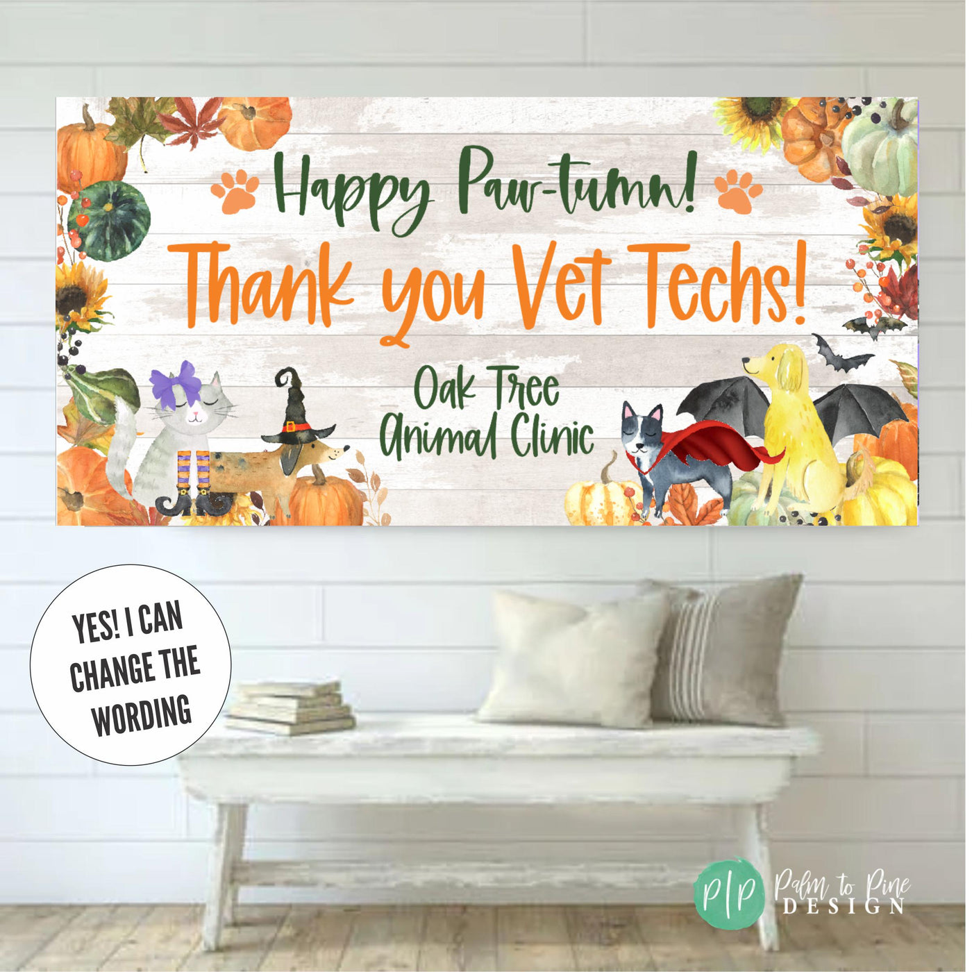 Veterinary Technician Appreciation Banner for Fall