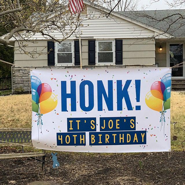 Happy birthday banner personalized