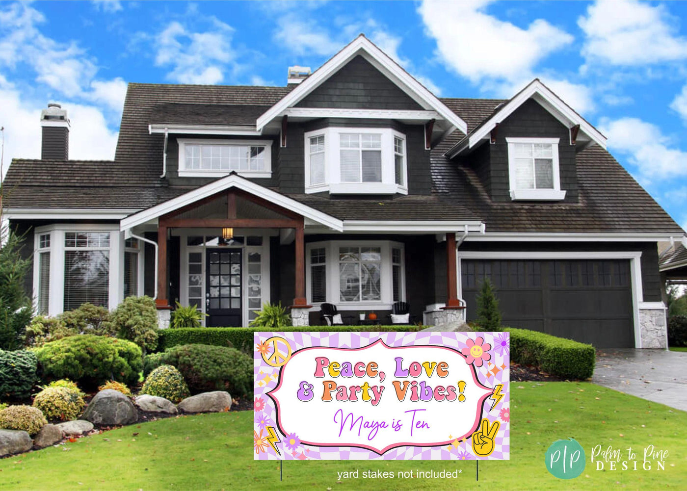 girls groovy birthday party with retro clipart