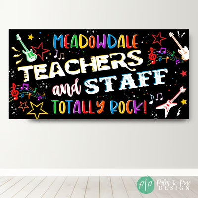 Rockstar Teacher Appreciation Banner