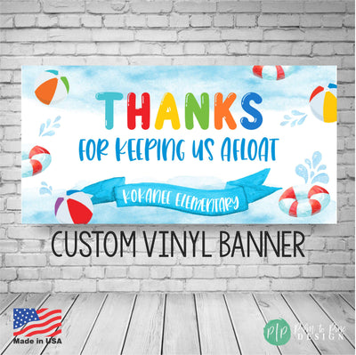 thanks for keeping us afloat teacher appreciation banner
