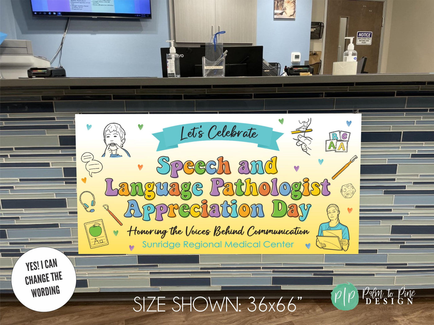 SLP Thank You Sign for SLP & Audiologist Appreciation Sign