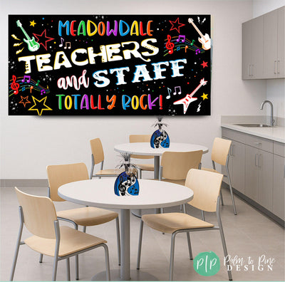 teacher appreciation school teachers and staff totally rock sign