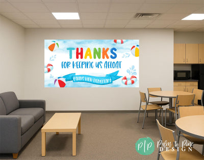 summer beach ball teacher appreciation week banner