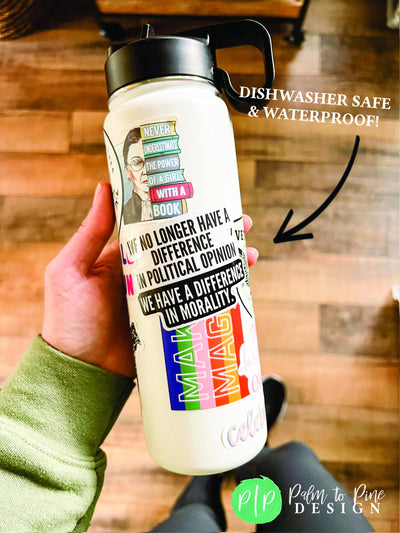 Activists Water bottle stickers for political statements