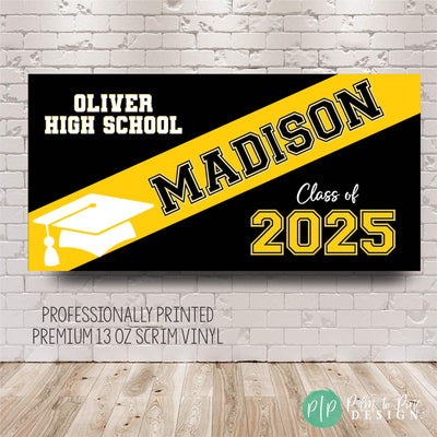 Class of 2025 personalized graduation banner