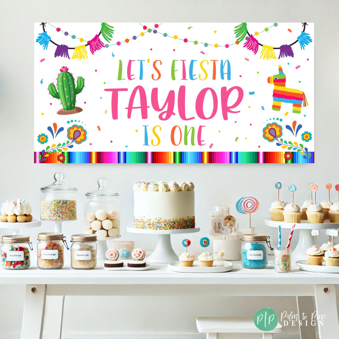 let&#39;s fiesta custom birthday backdrop