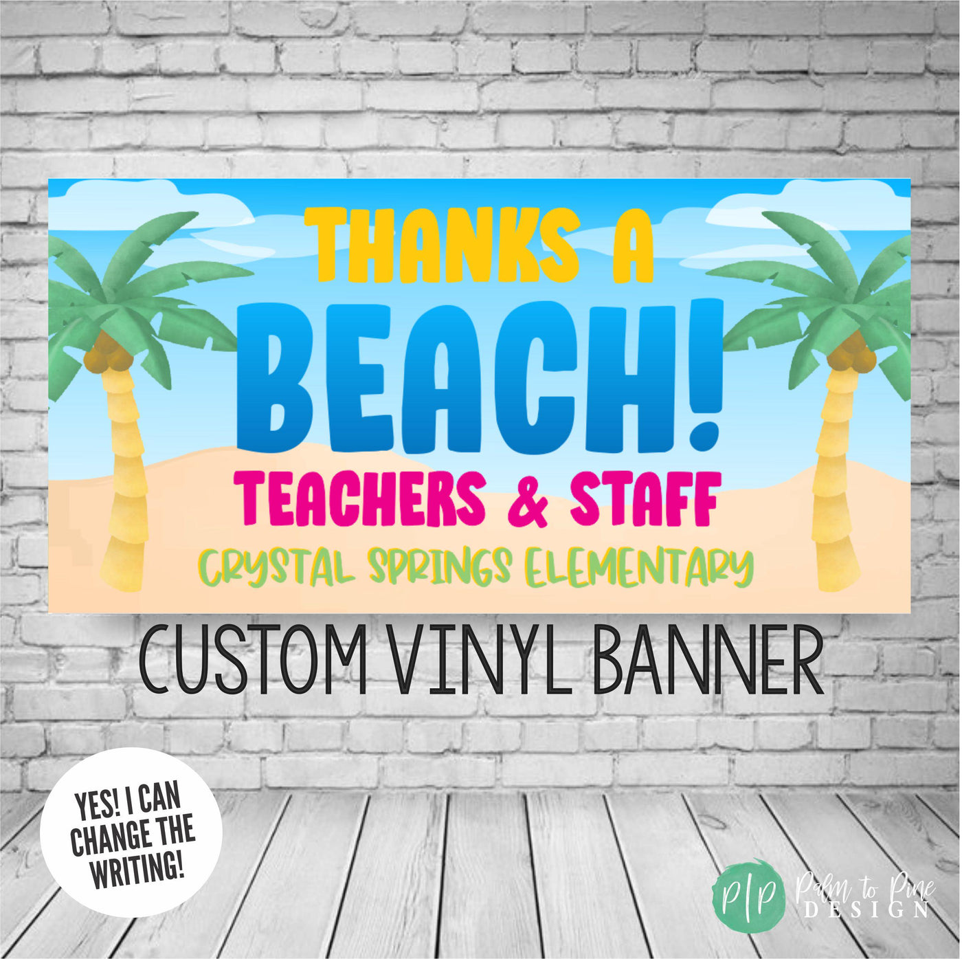 beach themed teacher appreciation banner