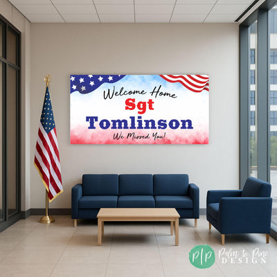 military deployment welcome home sign