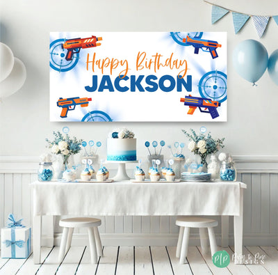 foam dart blaster banner