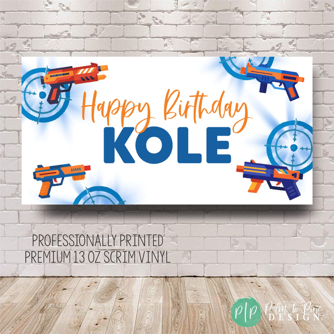 dart gun birthday party banner for target practice birthday