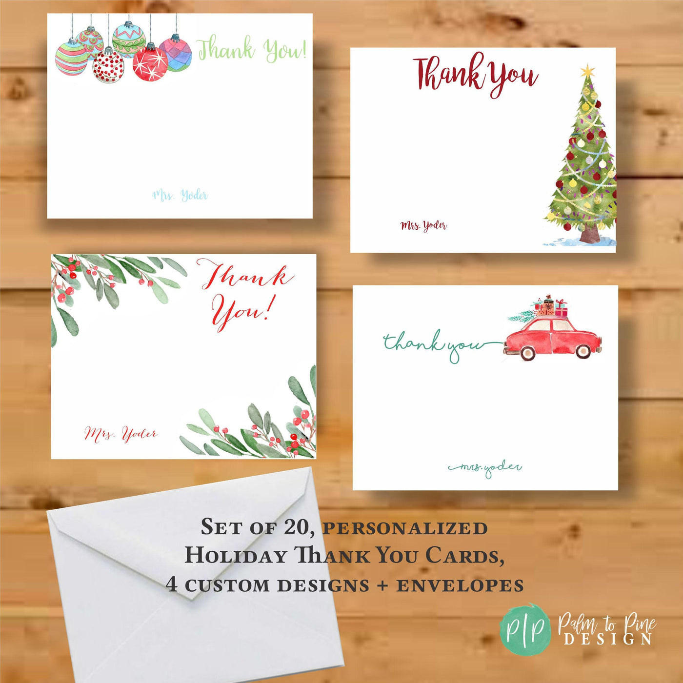Christmas Thank You Card Stationery