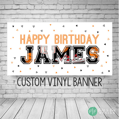 personalized basketball banner for kids