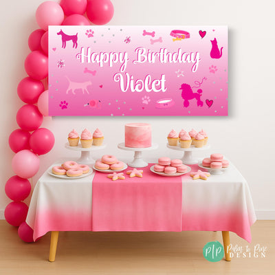 Pink Girls Pet Party with dogs, cats and accessories