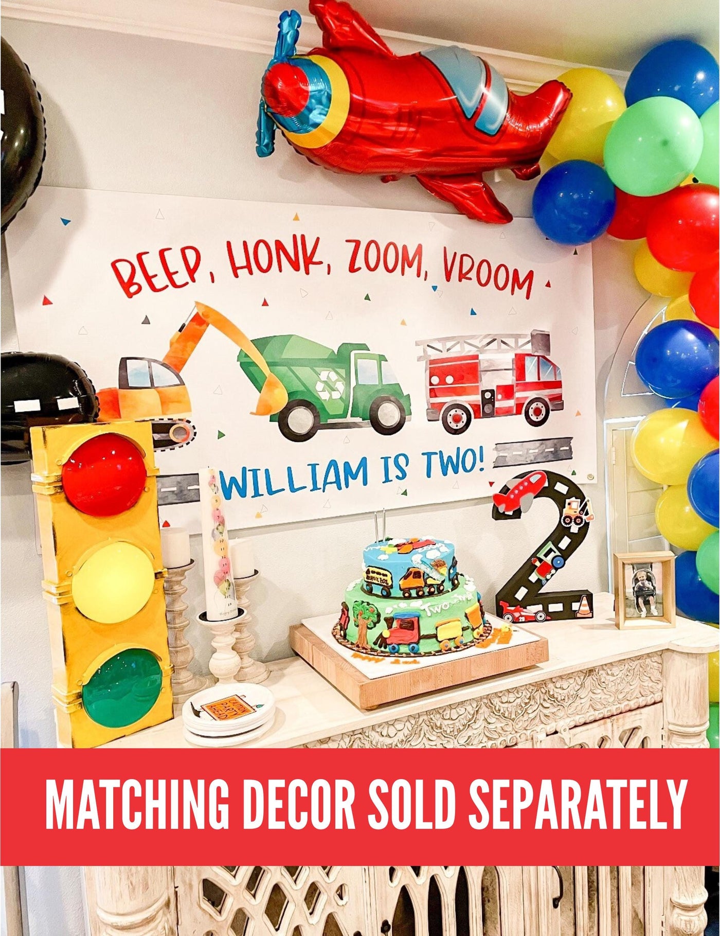 Things that Go Birthday Party Decorations