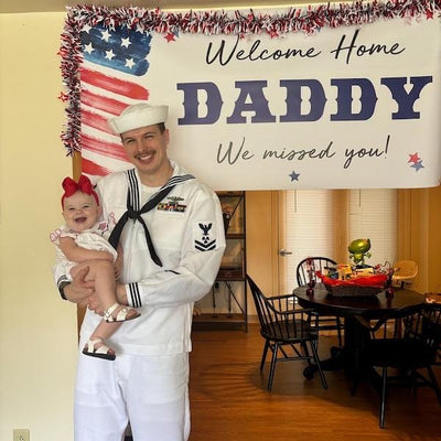 Welcome home Daddy Military Banner, Deployment homecoming sign, Welcome home military sign, Soldier Homecoming banner, Welcome Home Dad