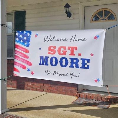 Welcome home Daddy Military Banner, Deployment homecoming sign, Welcome home military sign, Soldier Homecoming banner, Welcome Home Dad