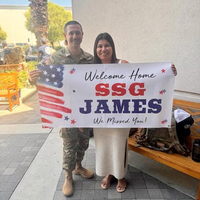 Welcome home Daddy Military Banner, Deployment homecoming sign, Welcome home military sign, Soldier Homecoming banner, Welcome Home Dad