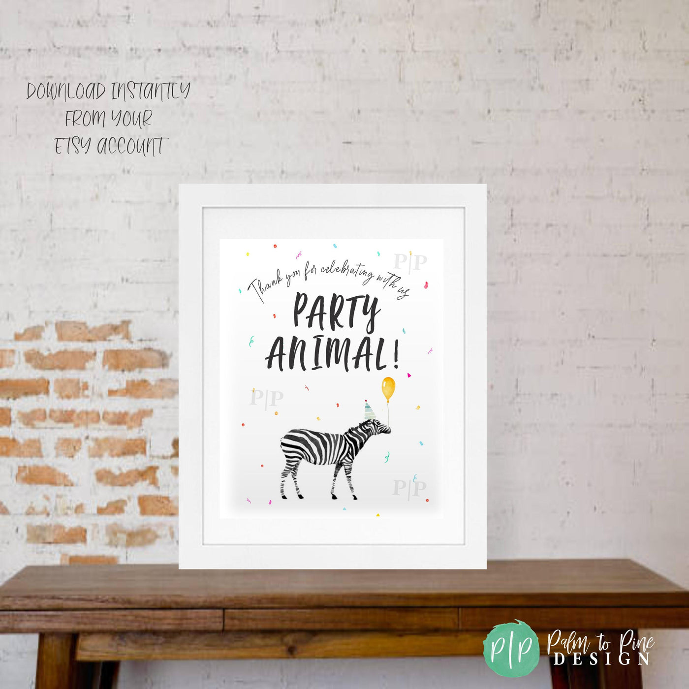 safari favor table sign