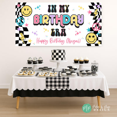 Colorful preppy birthday sign for teen girl celebrations