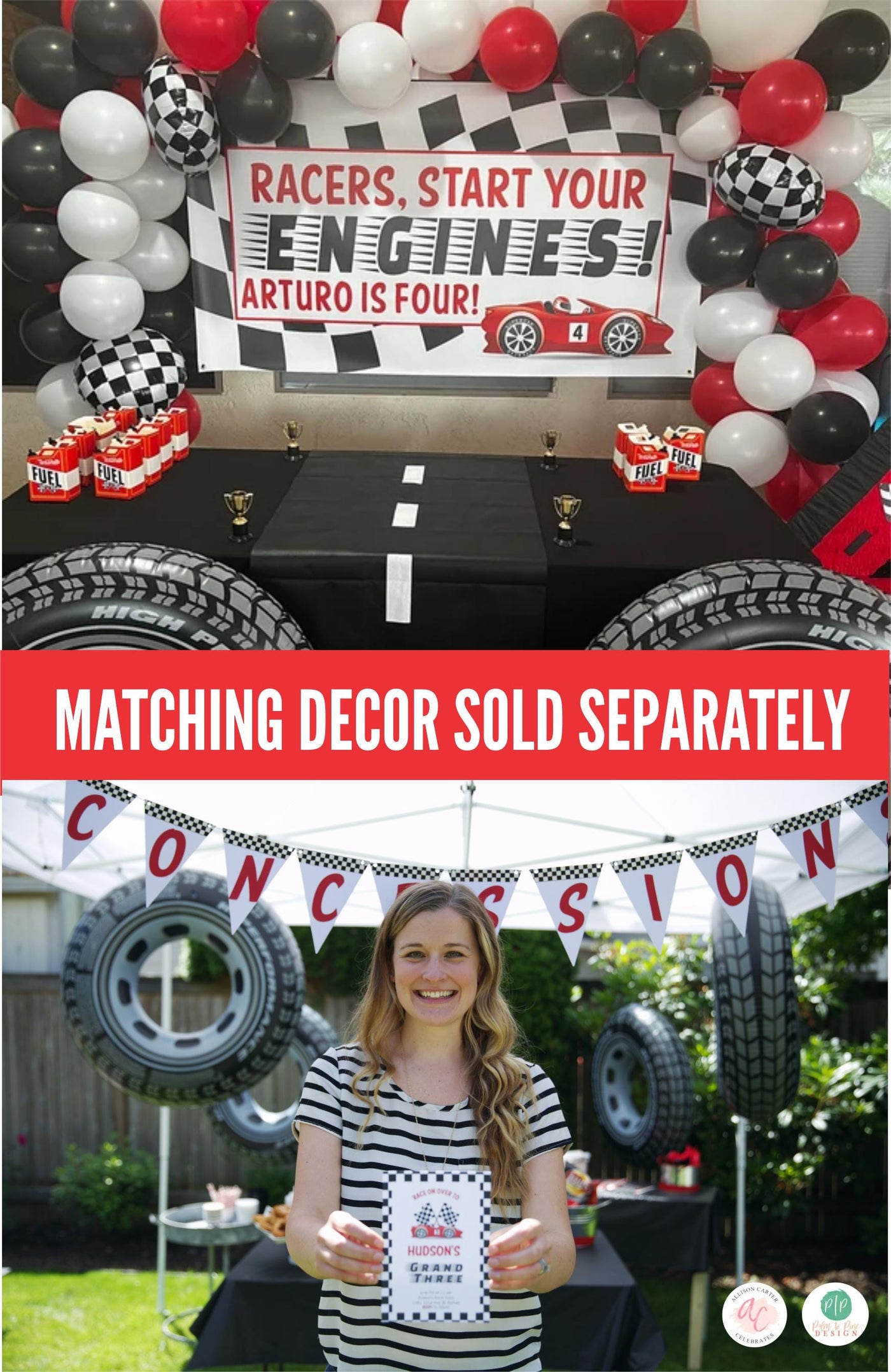 Racecar Birthday Party Decoration and Party Ideas