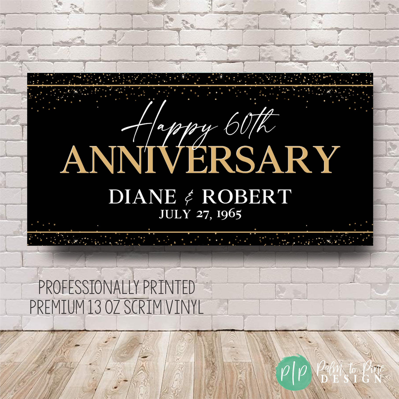 Elegant 50th anniversary party banner for parents or couples